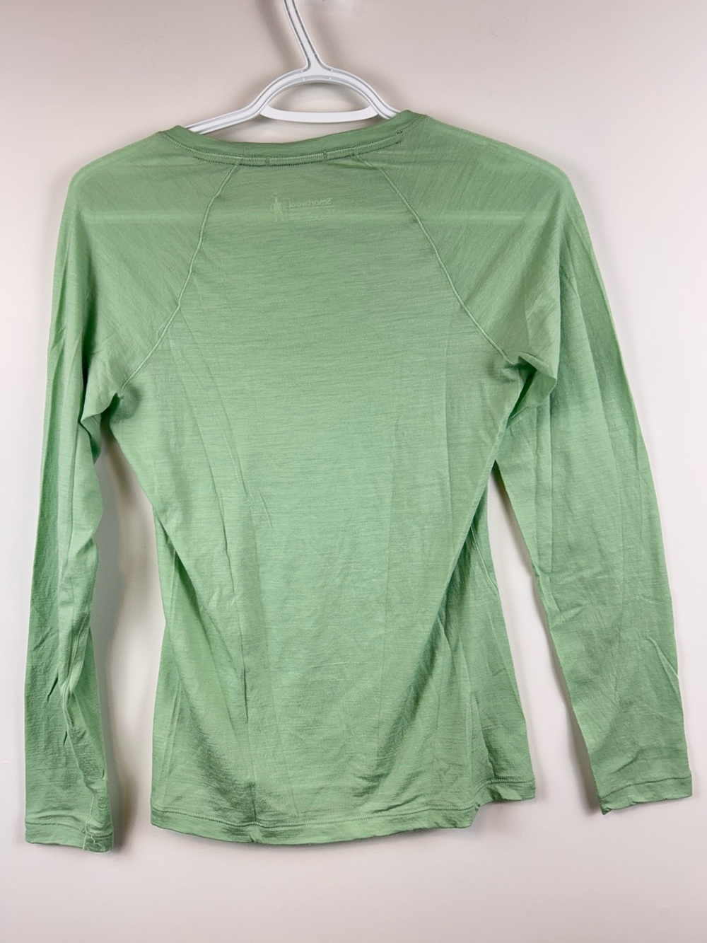 Smartwool Merino Wool Long Sleeve Base Layer Top Light Green Women’s XS - Picture 2 of 7